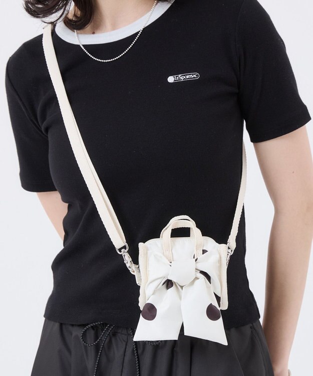 LeSportsac LG BOW MICRO BAG/ノワールポルカドットスナイデル ノワールポルカドットスナイデル