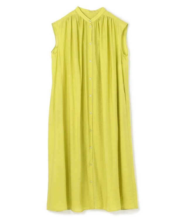 UNFILO ヴィンテージシアー ギャザーワンピース イエロー