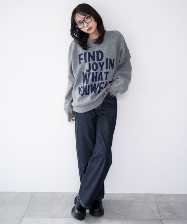 WEGO グラフィックニットプルオーバー 柄7