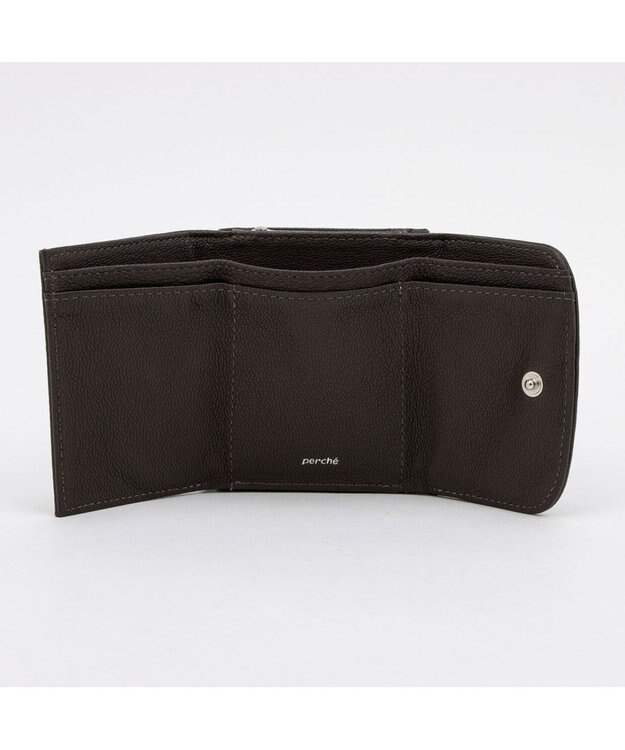 UNBILLION ペルケ perche / アクリル玉三つ折りミニサイフ ダークグレードット
