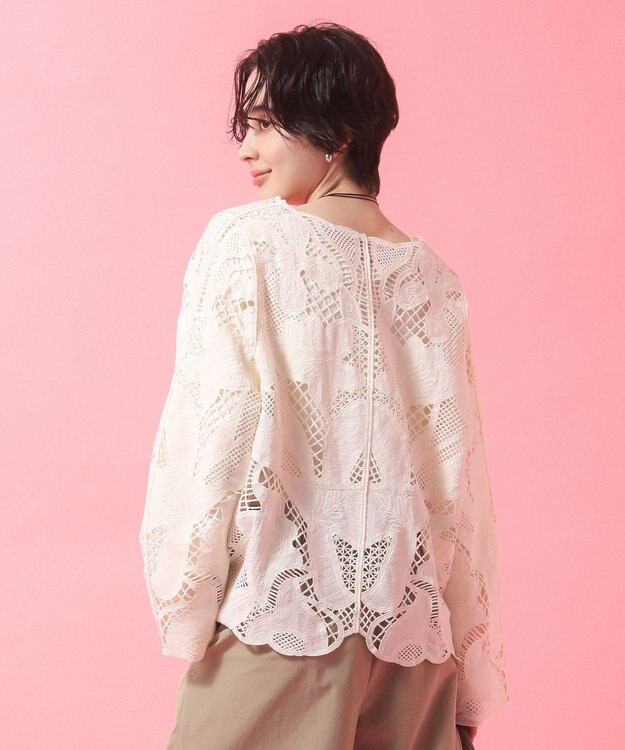 Green Parks レースカーディガン Ivory