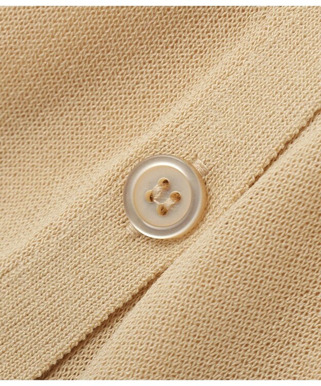Green Parks 衿付きニットカーディガン Beige