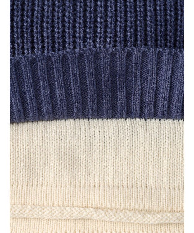 Green Parks ・Ｐｅｔｉｔ　Ｆｌｅｕｒ　レイヤード風ハイショクニット Blue