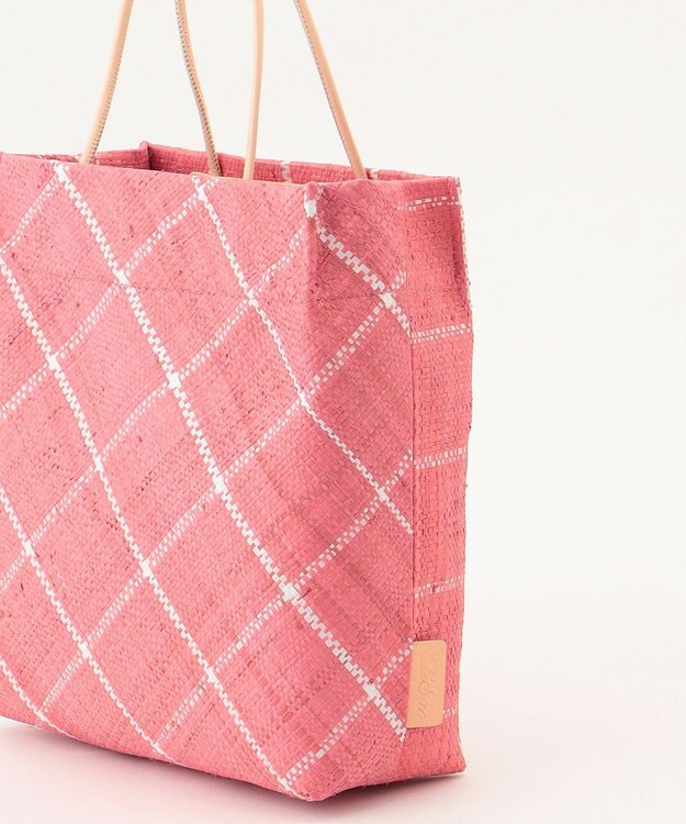 GRACE CONTINENTAL Ele，Sac チェックバッグ ピンク