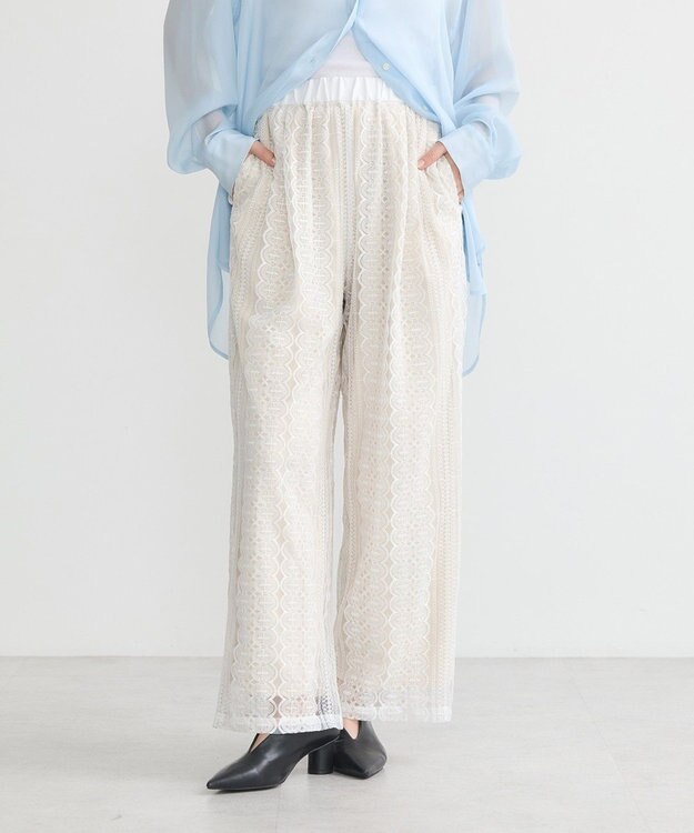 earth music&ecology レースパンツ Off White