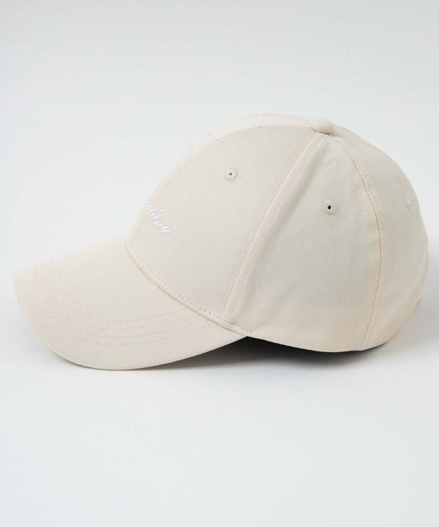 WEGO ロゴ刺繍キャップ オフホワイト