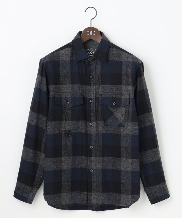 JOSEPH ABBOUD MOUNTAIN 【UNISEX】オーガニックマウンテン ネルシャツ ネイビー系4