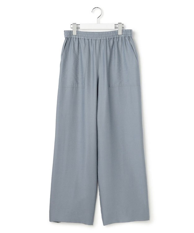 ICB L 【先行予約】ワッシャーツイル ワイドストレートパンツ プルシアンブルー