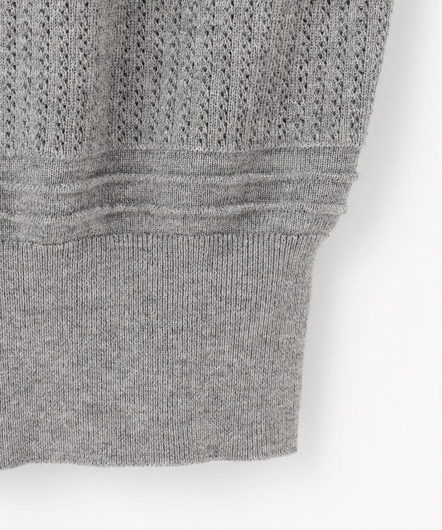 自由区 L ファインコットンウール ニット グレー