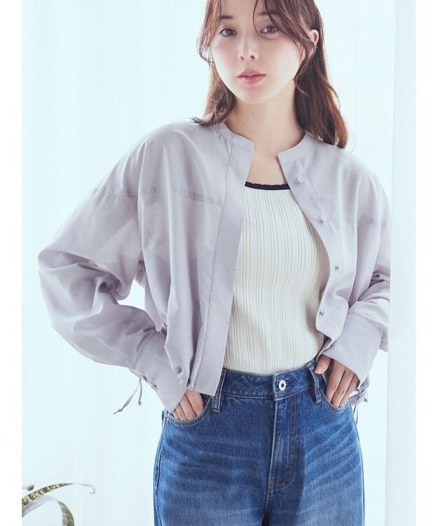 earth music&ecology シャツブルゾン Light Gray