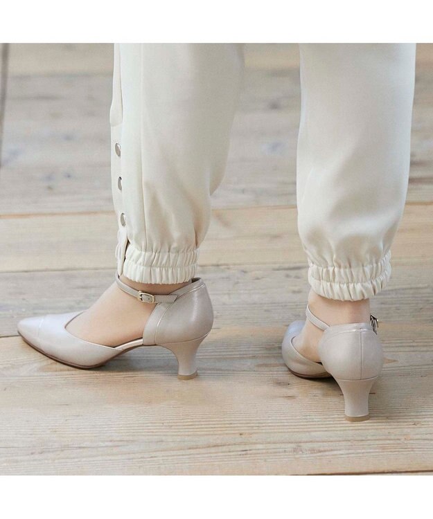 Riz raffinee <Riz raffinee>ポインテッドトゥセパレートパンプス ライトピンクメタリック