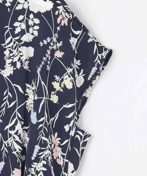 自由区 S 【ご好評につき追加生産・新色追加】ハーバルフロープリント ワンピース ネイビー系4