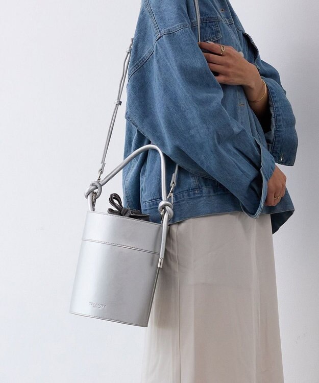 TREASURE TOPKAPI】フェイクレザー バケツ 巾着 ショルダー バッグ