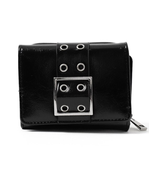 WEGO ハトメベルトフラップウォレット ブラック