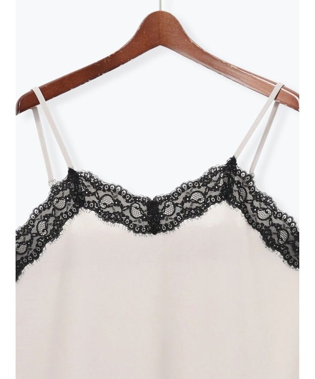 Te chichi イレギュラーヘムレイヤードレースキャミ グレー