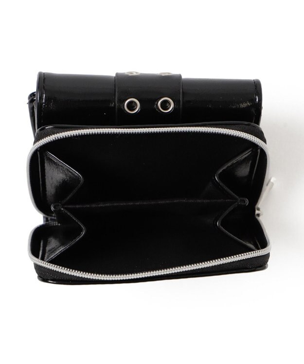 WEGO ハトメベルトフラップウォレット ブラック