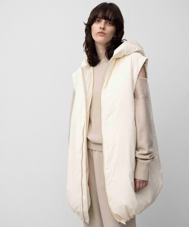 NAVE 【Nave】ナイロンタフタ ダウンコート エクリュ系