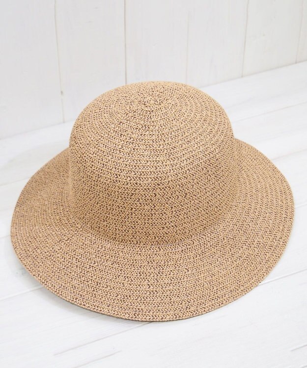 石田製帽 美濃和紙 × コットンブレード ウォッシャブルクロッシェ ハット ベージュミックス