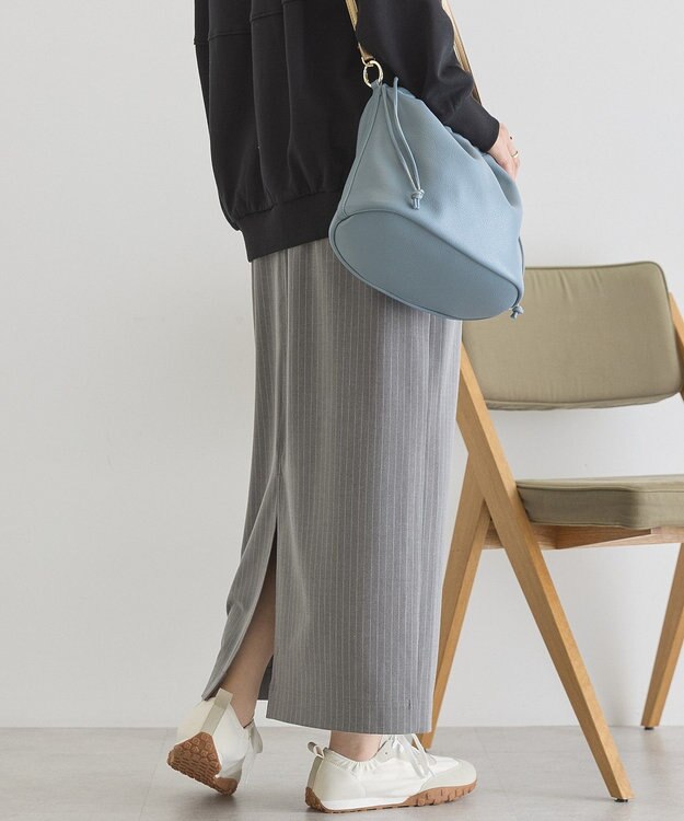 AMERICAN HOLIC 【イージーケア】ベイカータイトスカート Stripe Gray