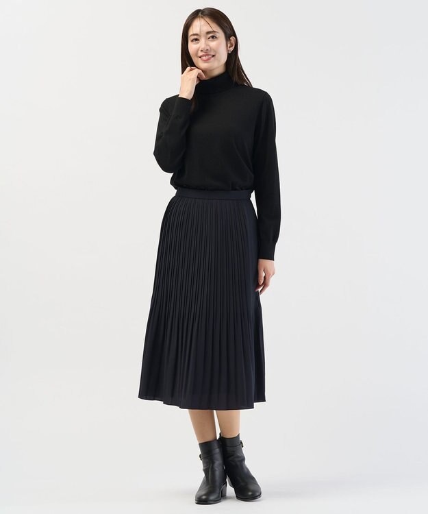 J.PRESS LADIES L 【人気のため新色追加】PRINCE タートルネック ニット ブラック系