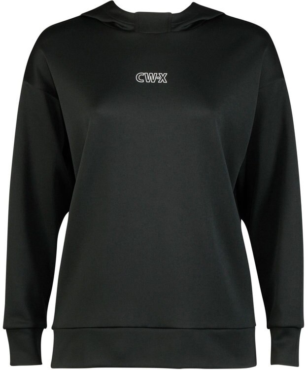 CW-X 【UNISEX】 CW-X 【STYLE FREE】 フードつき スポーツ プルオーバー 長袖 スウェット パーカー トップス ユニセックス DLR189 /ワコール ブラック