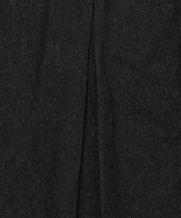 WEGO センタータックバギーフレアデニム デニムブラック