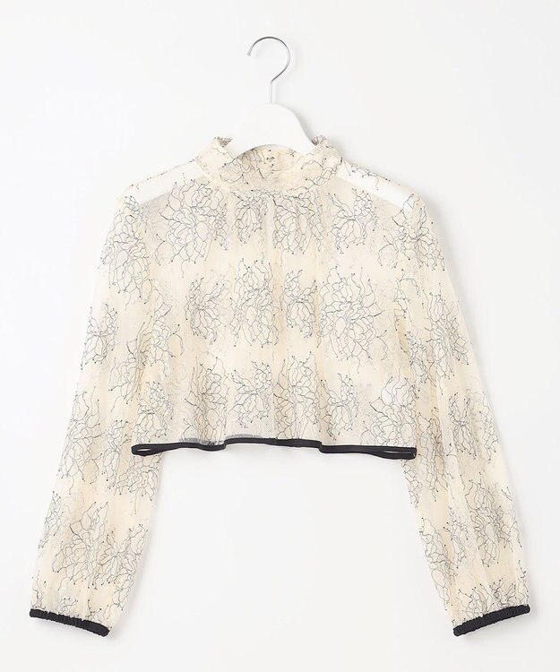 Feroux 【2WAY・セットアイテム】レースブラウス×ジャンパースカートセット グレー系