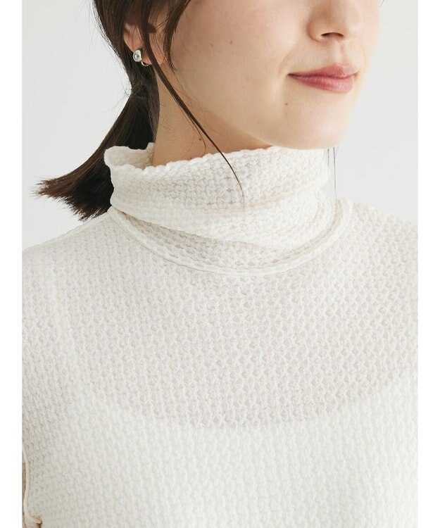 Green Parks ２ｗａｙポコポコタートルカットソー Ecru