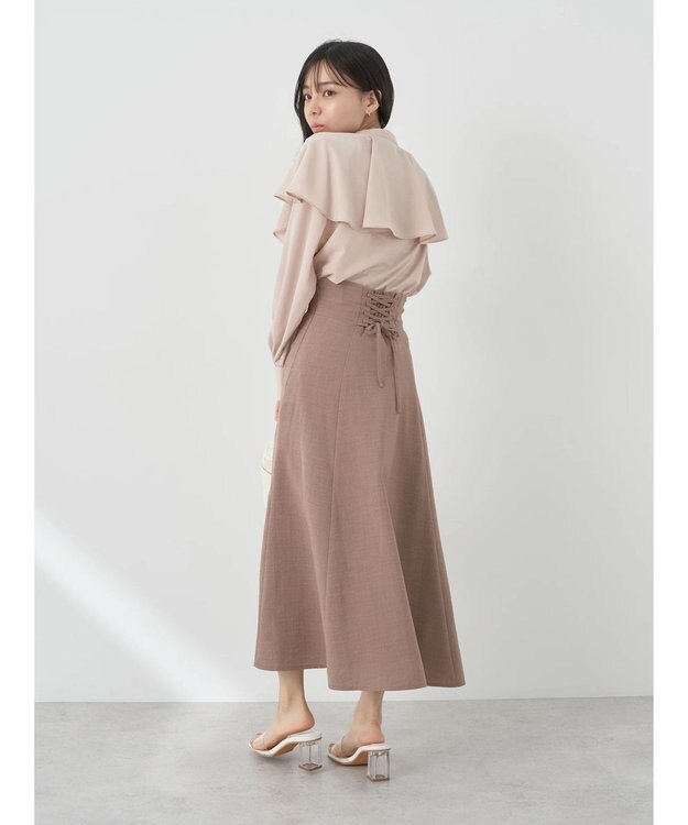 earth music&ecology バックレースアップスカート Mocha