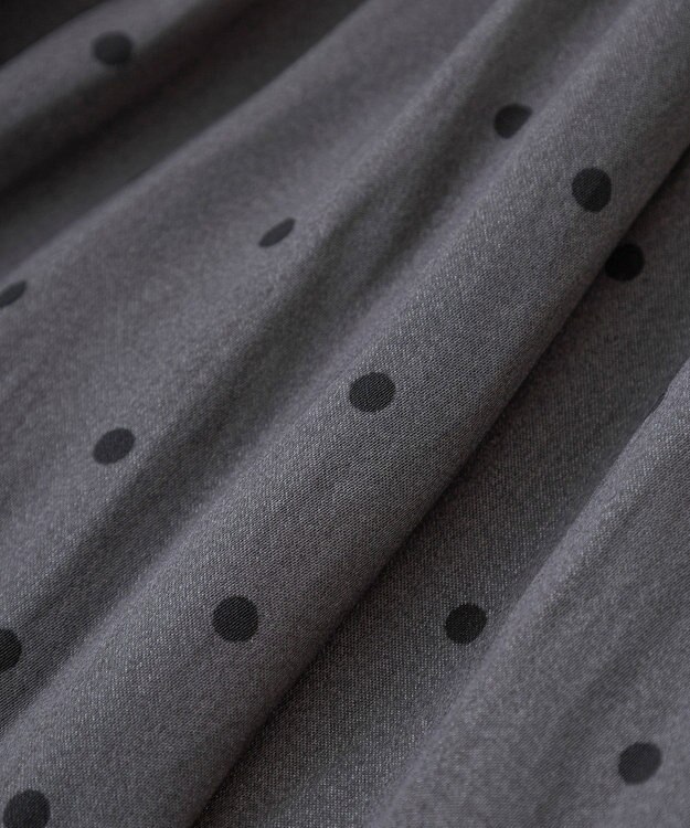 YECCA VECCA ドット柄ギャザーブラウス Camel