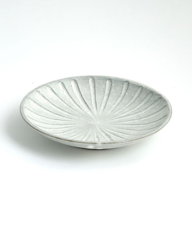 たち吉 【たち吉】粉引彫文中皿〈2枚〉美濃焼 キナリ