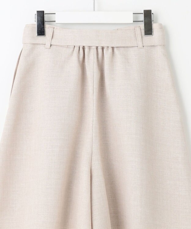 Feroux 【洗える】ベルテッドショート パンツ ベージュ系