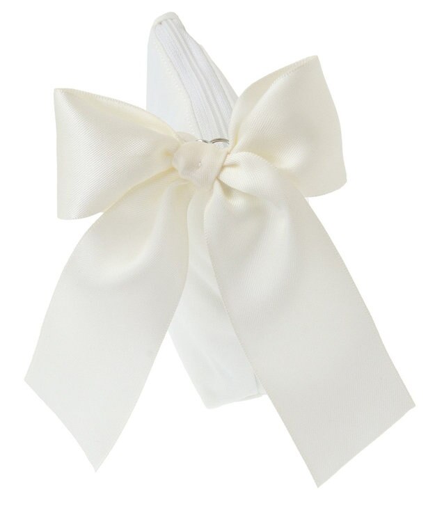 Maison de FLEUR マリエペタルパールポーチ Off White