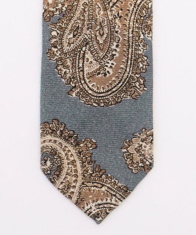 JOSEPH ABBOUD 【イタリア製 personality】ペイズリープリント ネクタイ ライトグレー系6