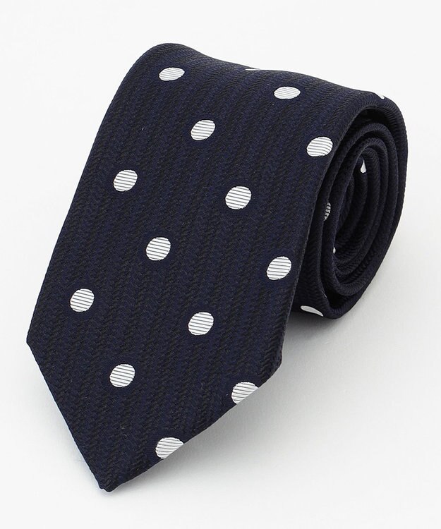 JOSEPH HOMME ヘリンボンドット　ネクタイ ネイビー系7