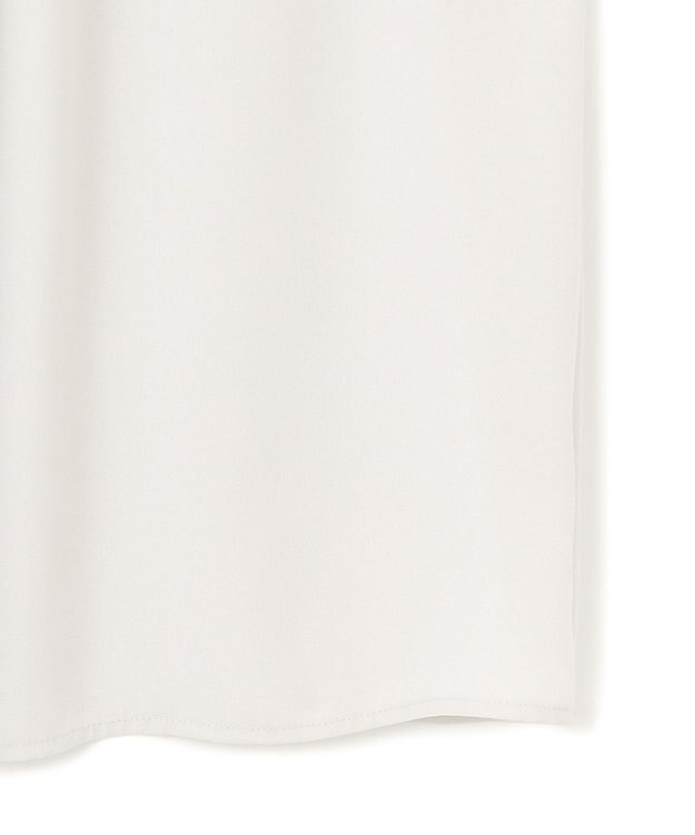 23区 L ライトバックサテンアムンゼン ギャザーブラウス ライトグレー系