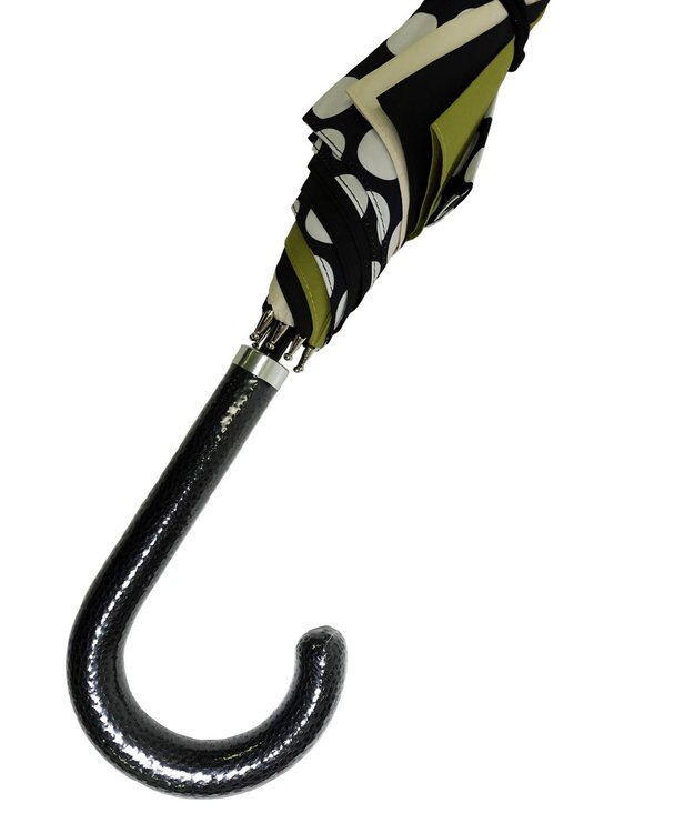 +RING レディース向け プラスリング 長傘 60cm BLK/GRN T1347 黒