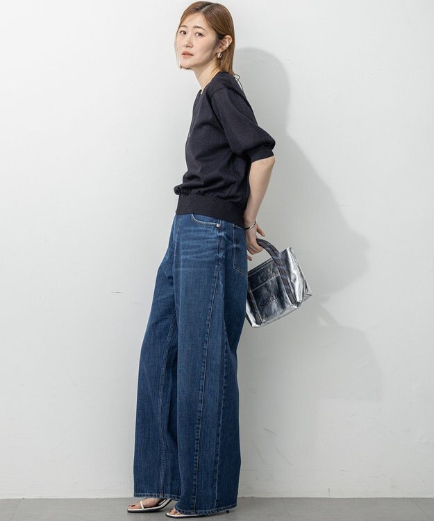 23区 L 【見上愛さん着用/RED CARD TOKYO×23区】カーヴィー デニム パンツ ミッドブルー系