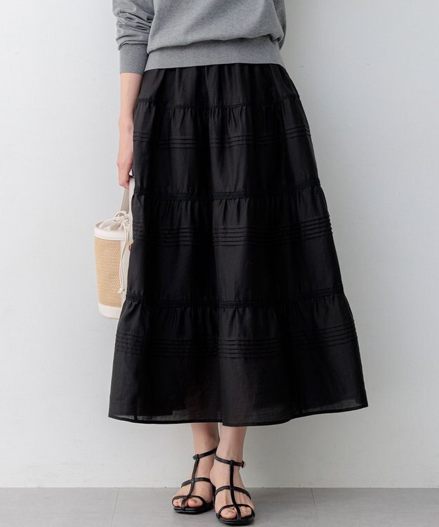 組曲 L 【先行予約】クラウドローン スカート ブラック系