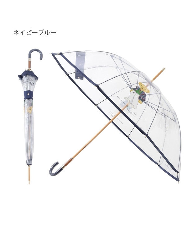 MOONBAT POLO RALPH LAUREN（ポロ ラルフローレン） 長傘 ビニール傘 BEAR ポロベア 10本骨 ネイビーブルー
