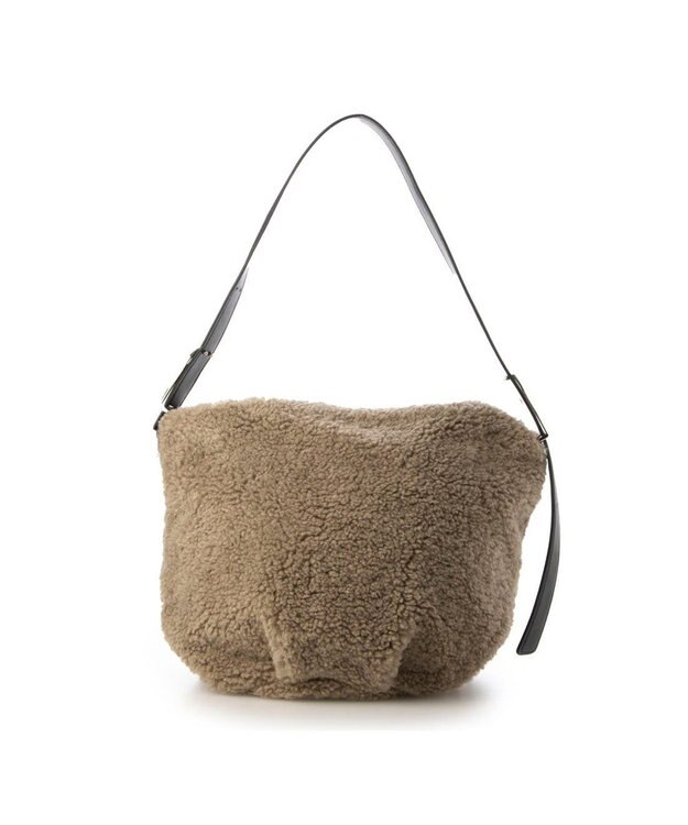 UNBILLION カシュカシュ cachecache / フリーハンドルボアショルダーバッグ ブラウン