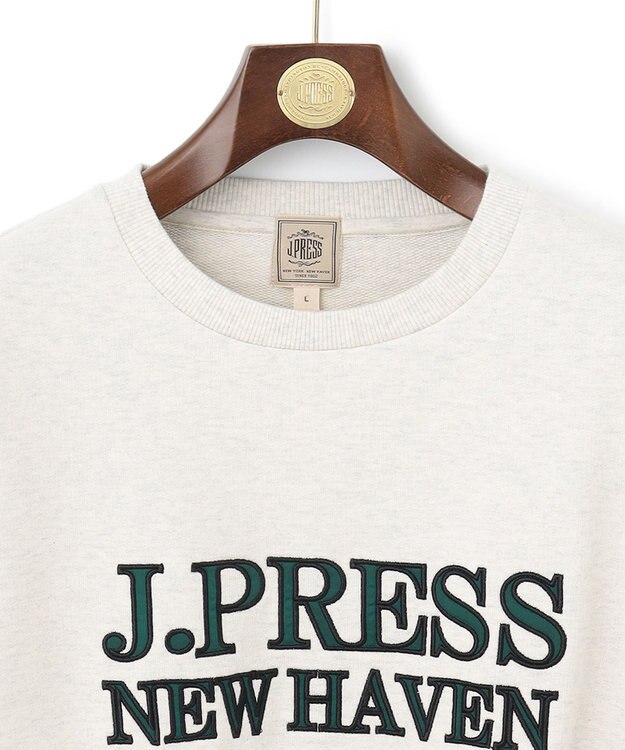 J.PRESS MEN インレージャージ クルーロゴトレーナー ライトグレー系