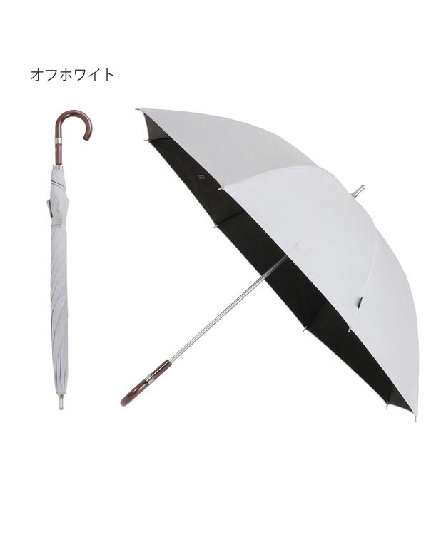 MOONBAT 【大きめ】POLO RALPH LAUREN 晴雨兼用日傘 長傘 PP／遮光 遮熱 UV オフホワイト