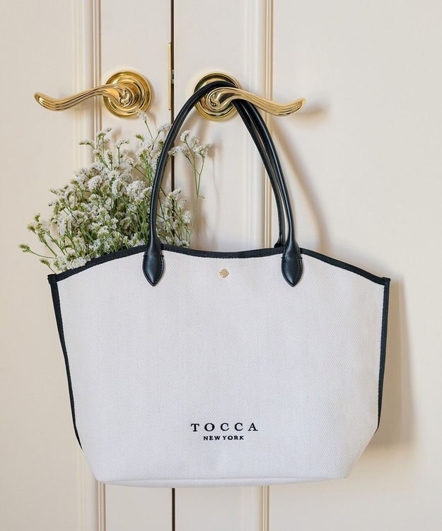 TOCCA ET JOUR CANVASTOTE キャンバストートバッグ アイボリー系