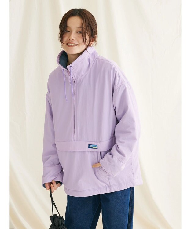 CRAFT STANDARD BOUTIQUE ナイロン×裏フリースアノラックブルゾンＬ／Ｓ Lavender