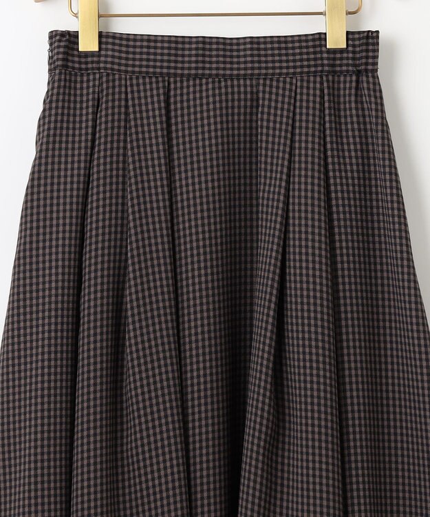 組曲 【洗える・4色展開】ウーステッドライクギャバ スカート グレー系3