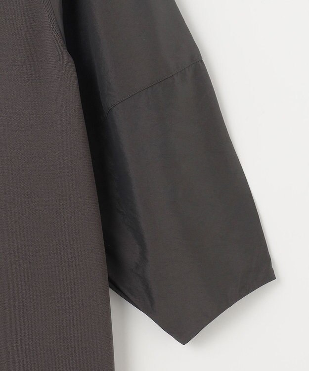 自由区 L 【洗える】パールディティールニット ワンピース ダークグレー