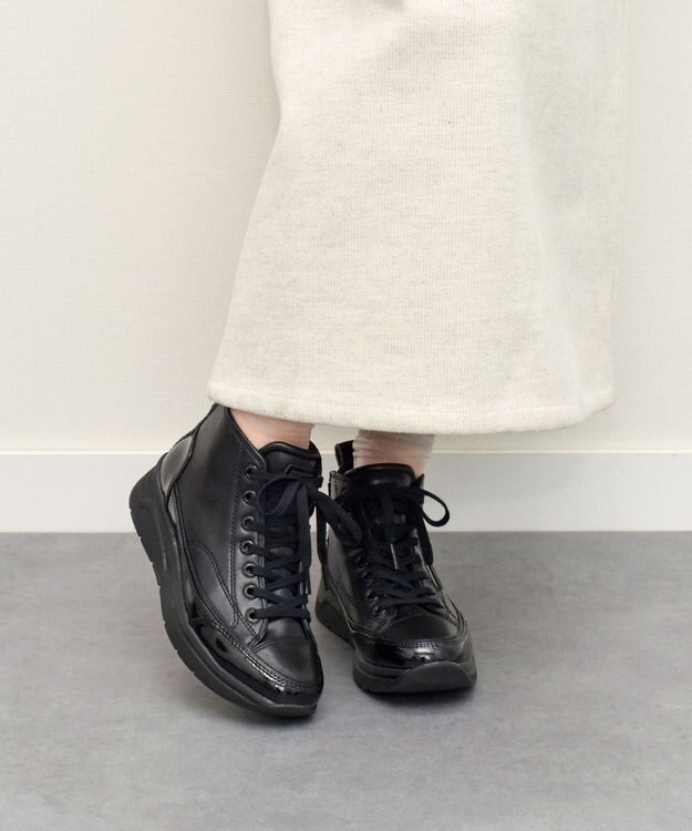 INTER-CHAUSSURES 【BUSSOLA】サイドジップハイカットスニーカー