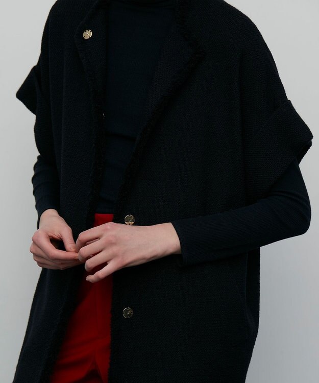 BEIGE， 【S-size】CAMBON / ハーフスリーブアウター Navy