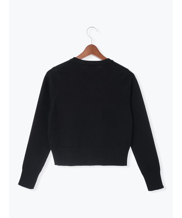 Te chichi ビジューニットコンパクトカーディガン ブラック